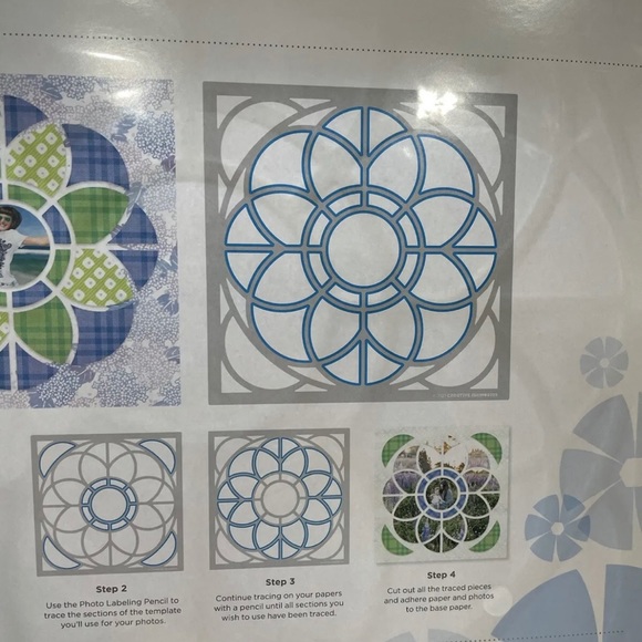 Creative Memories Botanical Burst Recipe Template Brand New - Picture 4 of 7